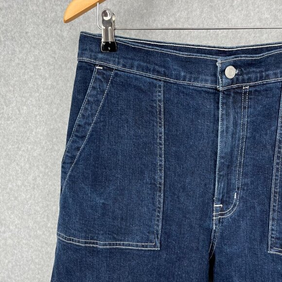 J Crew Mercantile Womens Highest Rise Sailor Pant Jeans Size 30 Nautical Blue - Picture 3 of 13